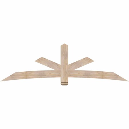Ekena Millwork Alberta Smooth Timber Gable Bracket, Douglas Fir, 96"W x 28"H x 3 1/2"D x 5 1/2"F, 7/12 Pitch GBW096X28X0406ALB00SDF